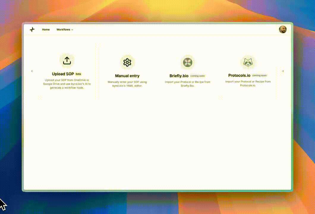 Upload demonstration